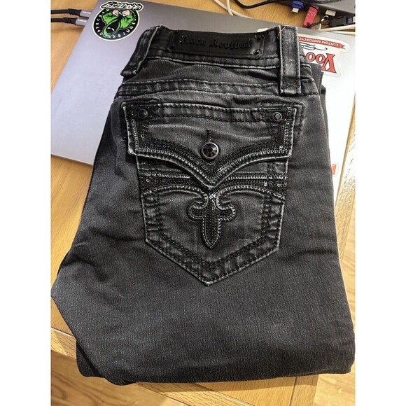 Rock Revival 'Celine' Black Skinny Jeans - Size Women's 29 (Inside Seem 32/33) - Picture 6 of 11